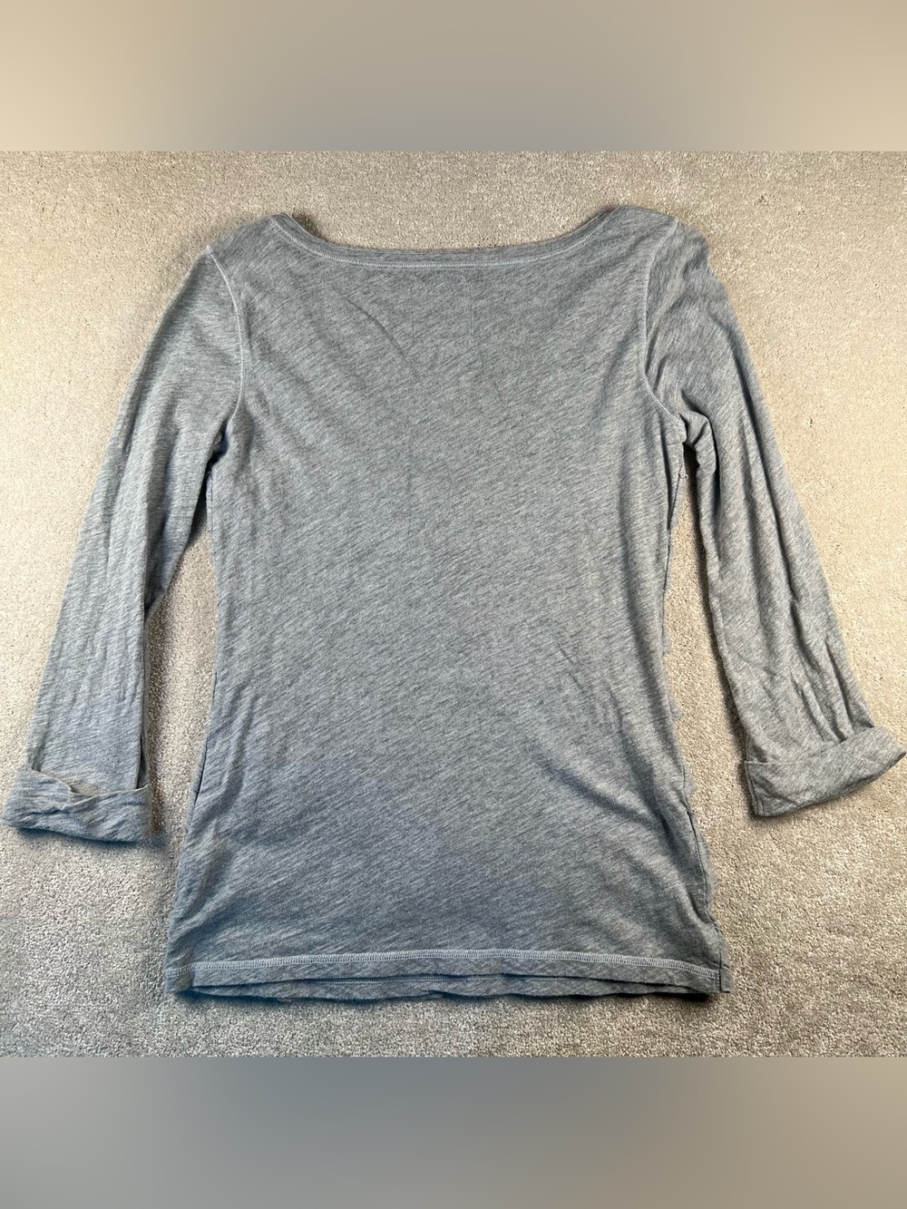Hollister Shirt Gray Layered Ruffle Front Y2K Feminine Scoop Neck women's small - Picture 2 of 6